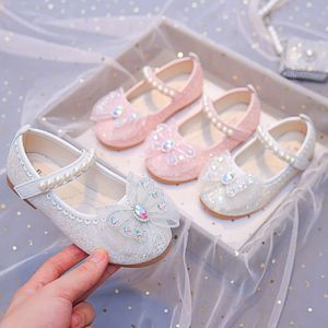 Nouveaux enfants Soft Princess Crystal Shoes for Party Wedding Shows Flats Kids Fashion Fashion Casual Girls Mary Janes L2405 L2405