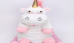 Nuevos niños039s bolso de felpa encantadora bolsa de felpa mochila de unicornio dibujos animados bolsas de hombro de animales invierno5283295