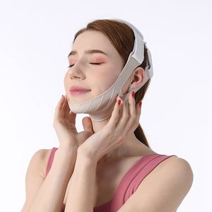 Nueva máscara de vendaje de silicona de la barbilla Levantamiento V de la línea Forma Forma Face Lift Up Facial Vendajes Cheek Chins Cuello Adelgazamiento Reutilizables 004