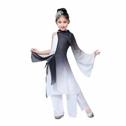 Nuevo traje de danza folclórica china traje de actuación de escenario traje de danza clásica para niña i4IR #