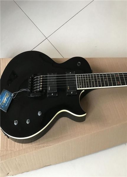 Nueva buena guitarra china, tienda personalizada, guitarras eléctricas personalizadas, directo de fábrica, negro puro, puede ser muy personalizado, como pho9829577