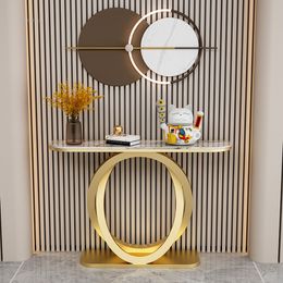 Nueva mesa de la losa de roca china mesa de la puerta de entrada de la puerta del pasillo de la mesa del pasillo de la consola de corredor minimalista de lujo para el pasillo