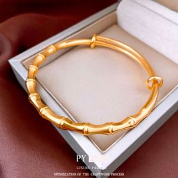 Nouveau style chinois ancienne méthode de sable en or bambou nouot nœud simple bracelet de tempérament simple, bracelet haut de gamme et polyvalent