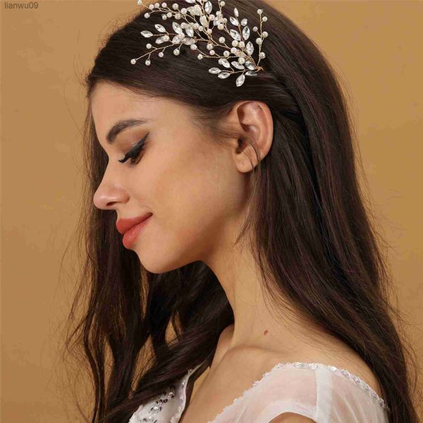 Nouveau Style chinois cristal épingle à cheveux à la main fleur perles acryliques coiffure pour Cheongsam Han vêtements thé porter robe nouvellement L230704