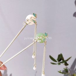 Pinces à cheveux de Style chinois, épingles à cheveux élégantes avec pendentif en perle pour femmes et filles, couvre-chef Hanfu, accessoires de bijoux pour cheveux, nouvelle collection