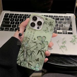 Nouveau papillon de bambou rétro de style chinois adapté à l'iPhone 15 Promax