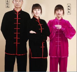 Nieuwe Chinese Traditionele Mannen Vrouwen Kung Fu Pak Casual Outdoor Sport Kleding Unisex Tai chi Wushu Uniform Jas Broek Sets