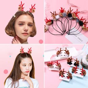 Nieuwe kerst geweien haarball haarspelden hoofdband voor meisjes geschenken schattig haar ornament clip kinderen haaraccessoires