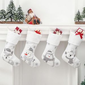 Nouvelles fournitures de décoration de noël, grandes chaussettes, pendentif d'arbre, cadeau pour enfants, sac de bonbons, scène habillée au bord de la mer, GCC81