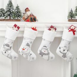 Nieuwe kerstdecoratiebenodigdheden Kerstmis grote sokken kerstboom kous hanger kindergift snoeptas scene verkleed SN4195