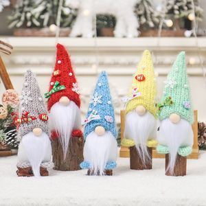 Nuevas decoraciones navideñas, decoraciones de muñecos de dulces de dibujos animados, muñecos sin rostro, accesorios de decoración de mesa