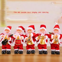 Nieuwe kerstversiering voor thuis dansen zingen Santa Claus elektrische kerst speelgoed kerst ornament party decor