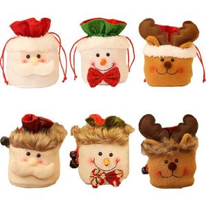 Nieuwe kerstdecoraties Kerstman Patroon Toilet Roll Paper Covers Decor Badkamer Hangende handdoek Napkin Storingszak Organisator Candy Bagchrist