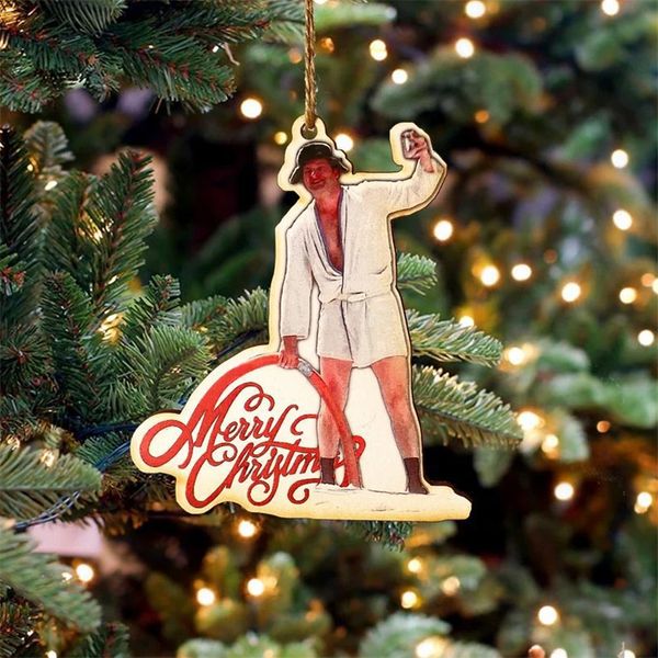 Nouvelles décorations créatives pour arbres de Noël Pendentif décoratif en acrylique Bois Meme arbre suspendu