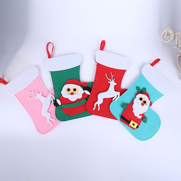 Nouveau Noël Feutre Cadeau Bottes De Noël Bonbons Chaussettes Arbre De Noël Décoration Chaussettes Pendentif DHL Livraison Gratuite