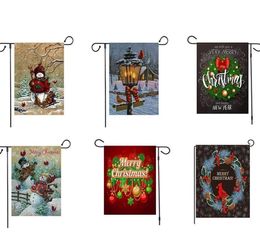 Nouvelle série de drapeaux de Noël Modèle de Noël Snowman Garden Flag Banner Flags 4732cm Christmas Party Supplies SS516519033548