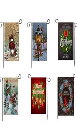 Nouvelle série de drapeaux de Noël Modèle de Noël Snowman Garden Flag Banner Flags 4732cm Christmas Party Supplies SS516519220399