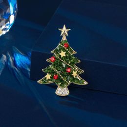 Nuevo regalo de Navidad, abrigo de ambiente festivo europeo y americano, accesorios de Jersey, ramillete, Pin fijo, broche de árbol de Navidad