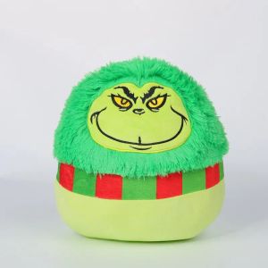 Nieuw kerstgroen pluche kussen kussen groen haar monster groen pluche speelgoed kerstcadeau huis greencie kussen gratis ups/dhl