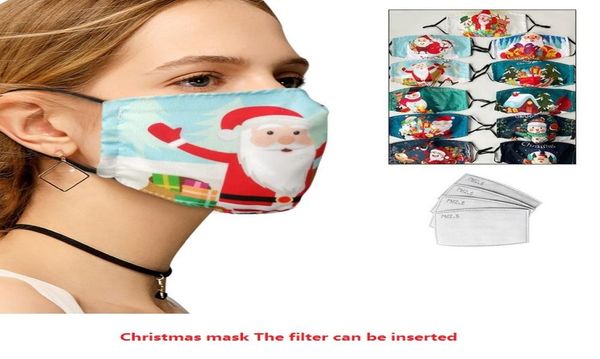 Nuevas máscaras navideñas Las máscaras de algodón calientes europeas y americanas se pueden lavar máscaras de algodón para adultos T3I512262632609