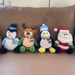 Nouvelle série d'oreillers de noël joyeux noël, jouets en peluche mignons Santa Elk