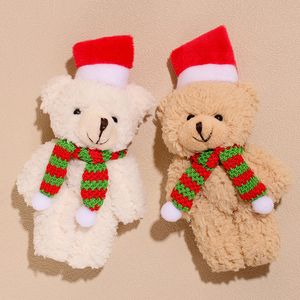 Nieuwe kerst knuffel schattige teddybeer pluche poppen bloemenwinkel boeket geschenkdoos groep cadeau taart decoratieve paar teddybeer