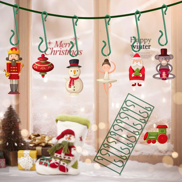 Nouveaux petits crochets de noël, crochets en plastique, crochets pour notes en forme de S, outils de suspension pour nécessités quotidiennes de noël