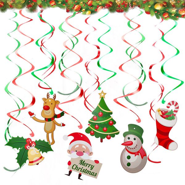 Nouveau Noël Spirale Ornements Arbre De Noël Dessin Animé Ornements Suspendus De Noël Décorations De Fête À La Maison DHL Livraison Gratuite