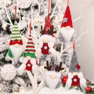 Nuevos suministros de Navidad sombrero de elfo pareja muñeca ciervo cuerno muñeco sin rostro muñeca accesorios de decoración de árbol de Navidad