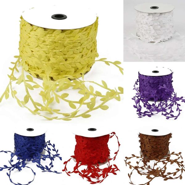 Fournitures de jouets de Noël, 10 mètres de fleurs artificielles en forme de feuille de soie, feuilles vertes pour décoration de mariage à domicile, couronne de bricolage, Scrapbooking, fausse fleur artisanale