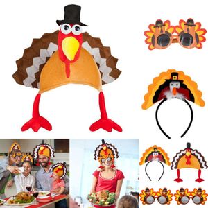 Nouvelles fournitures de jouets de noël 1 pièce, chapeau de jambe de poulet de carnaval drôle, décor de Thanksgiving de noël, chapeau de dinde, chapeau de carnaval pour adulte, casquette de fête, accessoires de Costume