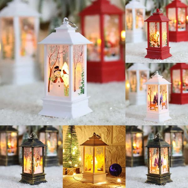 Nouvelles fournitures de jouets de noël, bougie LED de noël, décoration de joyeux noël pour la maison, arbre de noël 2023, fête à domicile, lanterne suspendue LED clignotante, alimentée par batterie