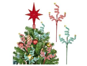 Nouvelles décorations d'arbre de noël, cloches en laine, bâtons d'arbre bouclés, ornements pour la maison, le bureau, décoration de fête, 826