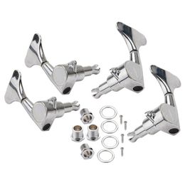 Nouveaux tuners scellés de guitare chromée réglant les têtes de machine 2R2L pour 4 cordes bass1.Pour les tuners scellés de guitare chromée