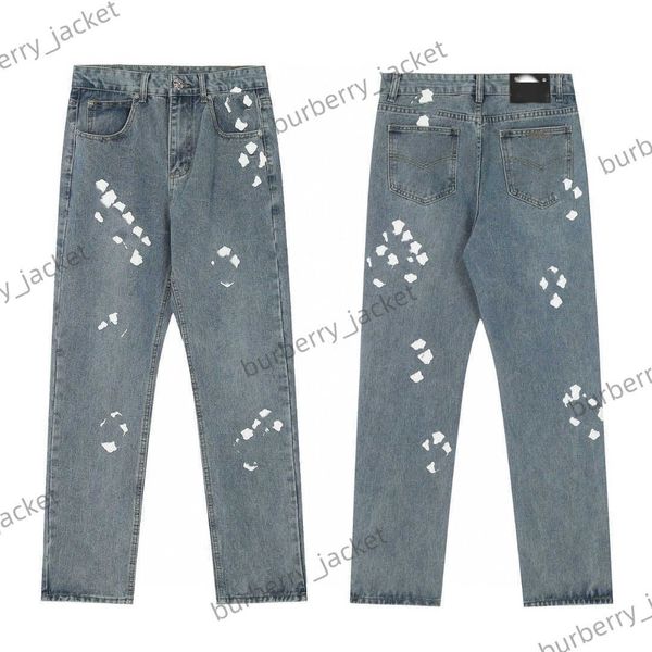 Nouveaux chromees concepteur de jeans pour hommes Make Old Washed Hearts Jeans chrome pantalon droit de coeur Cross Cross Prints Casual for Women Men Pants D6