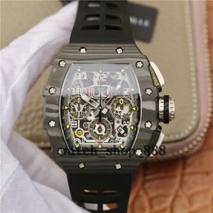 Nieuwe chronograaf mechanische polshorloges rm11-03 verbazingwekkende horloges 40 mm herenontwerper van hoge kwaliteit