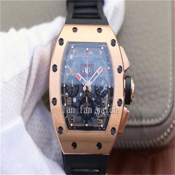 Nuevo cronógrafo Relojes de pulsera mecánicos Rm11-03 Bfu1 Maker Mens Skeleton Flyback Calendar Transparente Mecánico Automático Diseñador de alta calidad WN-R5OY