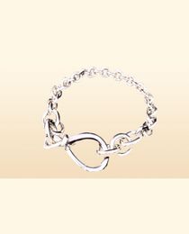 New Chunky Infinity Knot Chain Bracelet Women Girl Joyny para Pandroa 925 Straceletas de cadena de mano de plata esterlina con original2889932