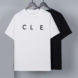 Novo CL Mens e Mulheres Designer Tee Camisetas Casual Tees Ce1ine Confortável Homens Mulheres Carta Imprimir Oversized Athleisure Camisetas C8225x