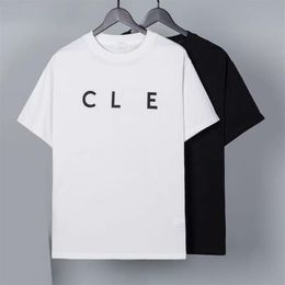 Nuevo CL para hombre y mujer Camiseta de diseñador Camisetas Camisetas casuales Ce1ine Cómodas Hombres Mujeres Impresión de letras Camisetas Athleisure de gran tamaño C8274W