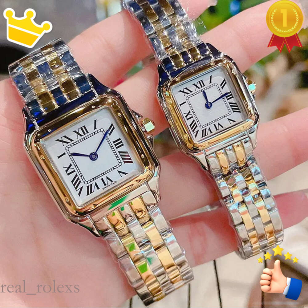 New Classic 2023 Elegant Designer Watch Womens Mens Panthere Fashion Quartz Movement Square Tank Women Gold Sier Watches Montre de Luxe Business C318 ES