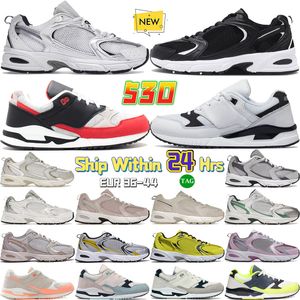 Nouveau classique 530 Chaussures de créateurs blancs beige argenté angora ivoire noir crème gris gris munsell rose mens m530 baskets décontractées femme MR530 entraîneurs sportifs extérieurs