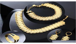 Nouveaux ensembles de bijoux arabes classiques Collier de couleur Gold Collier Boucles d'oreilles Ring Moyen-Orient ACCESSOIRES DE COIN MUSULLANT HSAS03718678