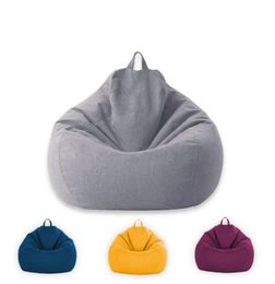 Nouveau sac de canapé de sac de haricot classique Cover Lounger Lounger Sac de rangement Couvre de chaise de rangement de couleur unie 3908291