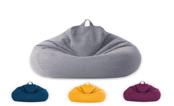 Nouveau sac de canapé de sac de haricot classique Cover Lounger Lounger Sac de rangement Couvris de rangement Couleur de couleur unie 2704930
