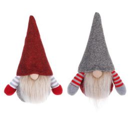 Nouvelle décorations de Noël classiques Fournitures de fête Mini Velvet Gnome Doll Tree Pendant Elf Santa Kids Ornements de Noël Ornements 9819082