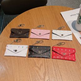 Nouveau classique Designer lettre sac à main dames hommes porte-clés porte-carte de crédit pièce de monnaie mini organisateur à glissière portefeuille porte-monnaie anneau bouton sac à bandoulière chaîne de portefeuille