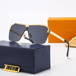 Новые классические дизайнерские солнцезащитные очки Fashion Trend 1282 Солнцезащитные очки с антибликовым покрытием UV400 Повседневные очки для мужчин и женщин266c