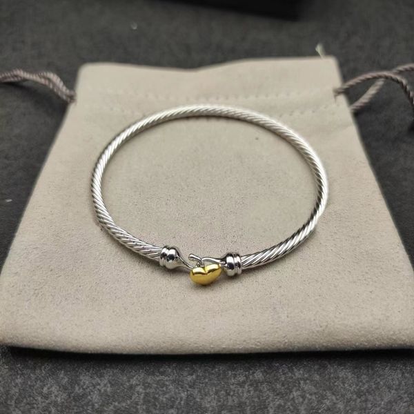 Nouveau bracelet de mode classique accessoires bracelet de luxe exquis femmes câble torsadé fil coeur bracelet simple ornement fête zh150