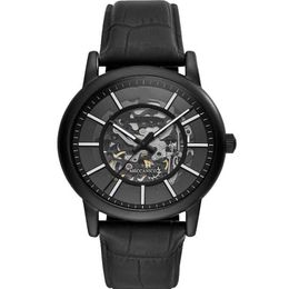 nuovi orologi da uomo di moda classici Orologio da uomo automatico in pelle nera scheletrica AR60008 AR60009 AR60007 AR60006 f2665